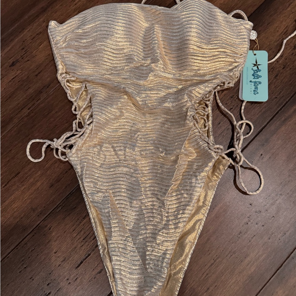 Gold One Piece Swimsuit